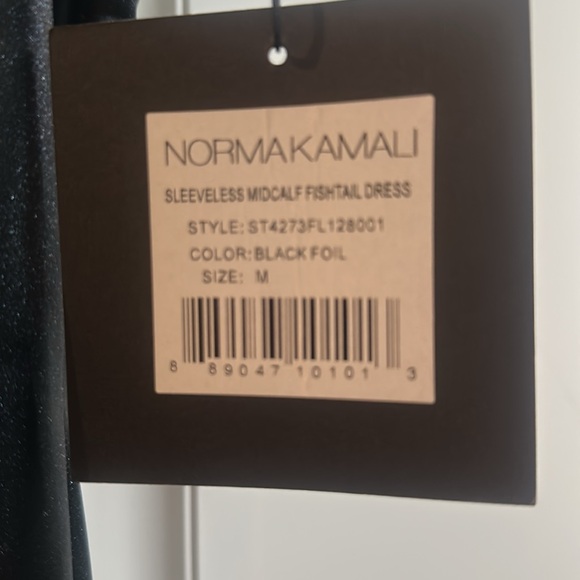 NWT! Norma Kamali Mid Calf Fishtail Dress Size Medium - Picture 4 of 5